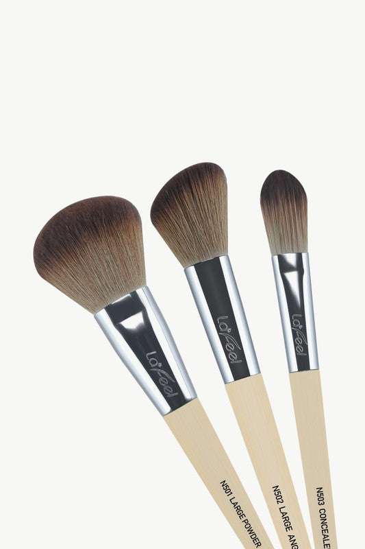 Lafeel Face and Eye Brush Set in Taupe